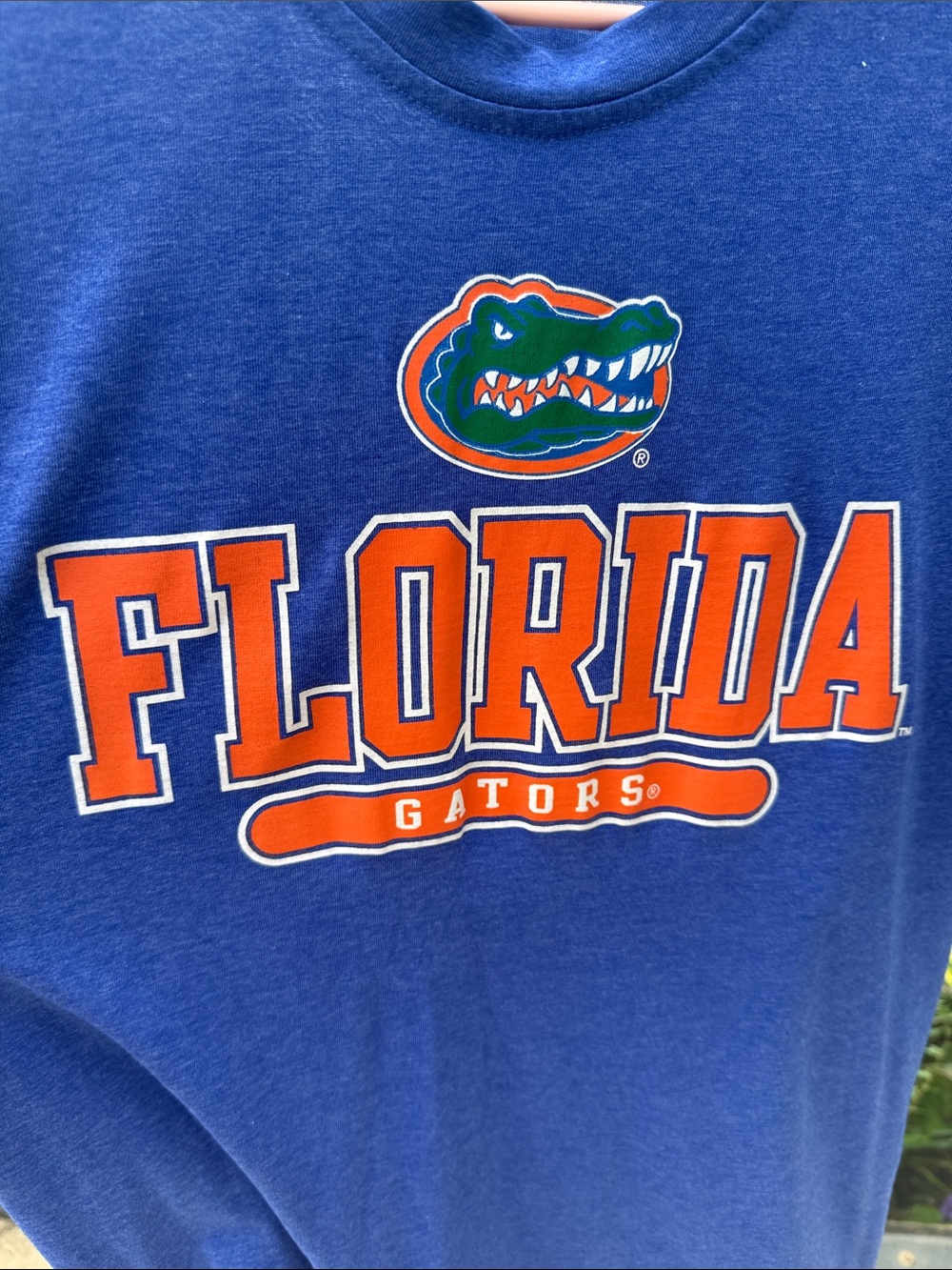 Champion Blue Florida Gators Graphic Tee with Orange Accents